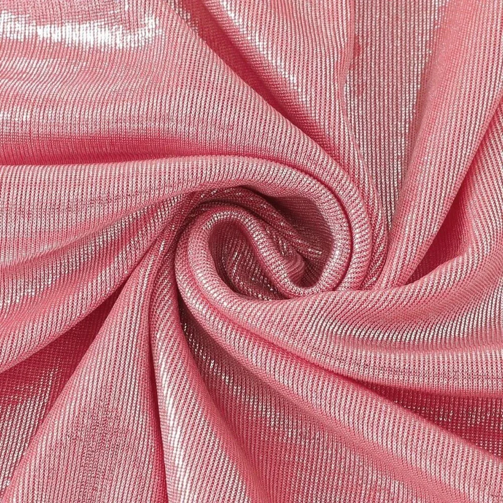 Pink High-End Sexy Women's Shiny Shell Push-Up One-Piece swimsuit w/ coverup